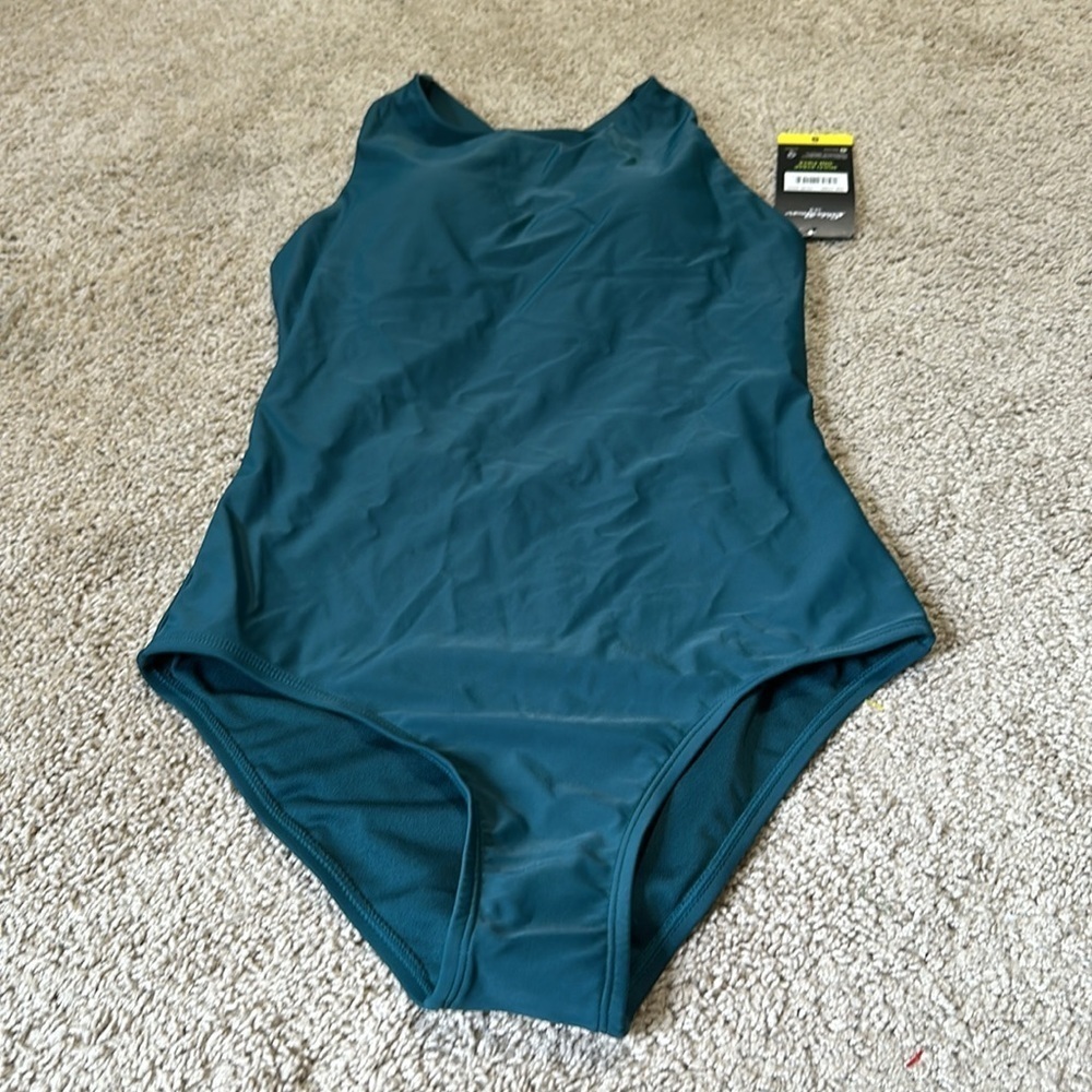 Eddie Bauer Multi Strap One Piece Green Swimsuit Small NWt - Picture 3 of 5